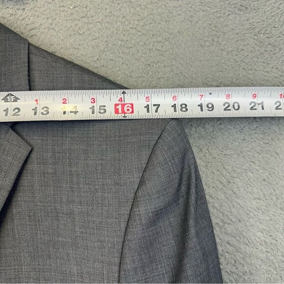 Jos A Bank Blazer Mens 43R Gray Slim Fit Wool 2 Button Suit Jacket Business - Picture 11 of 16